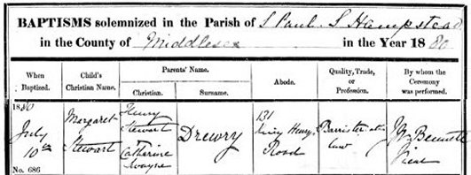 Baptism record